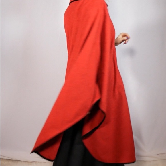 Original Lanz Salzburg Burnt Orange Wool Cape Circa 1960s - Picture 7 of 8